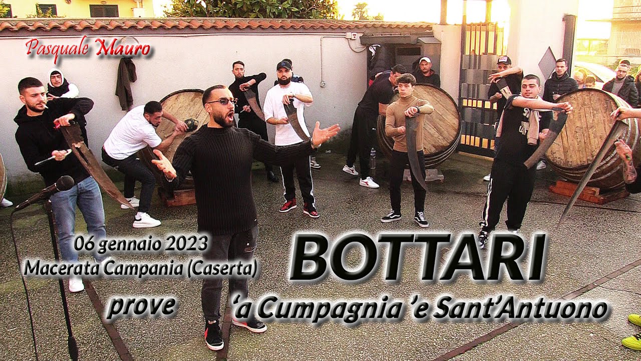 BOTTARI 'a Cumpagnia 'e Sant'Antuono prove Macerata Campania (Caserta) 06 gennaio 2023