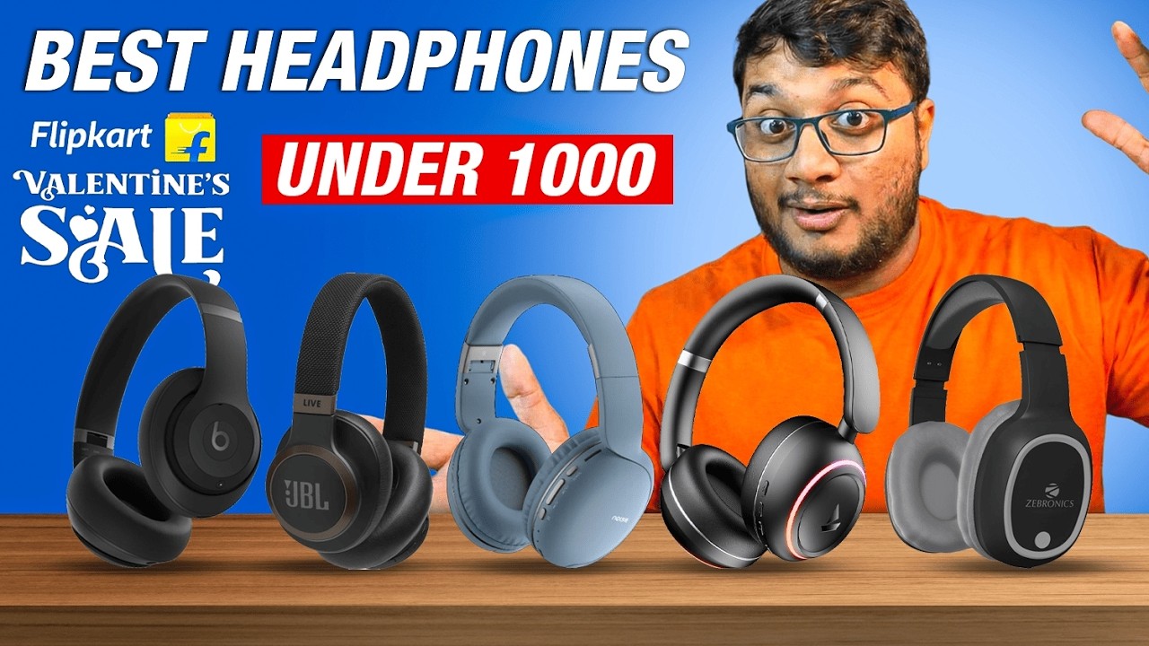 Top 5 Headphones under 1000 rupees explained under 4 min || Flipkart Valentines day Sale
