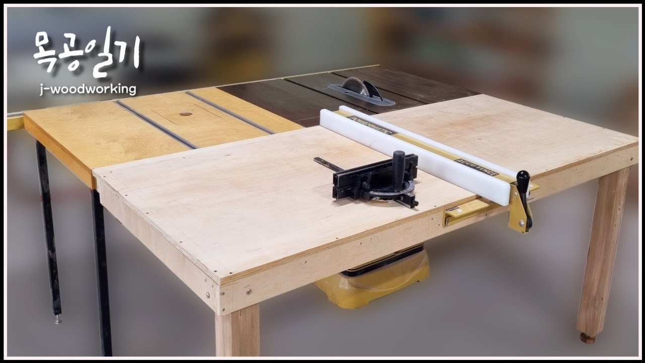 изготовление раздвижного стола / detachable EXTENSION BENCH. tip for using rip fence & miter gauge