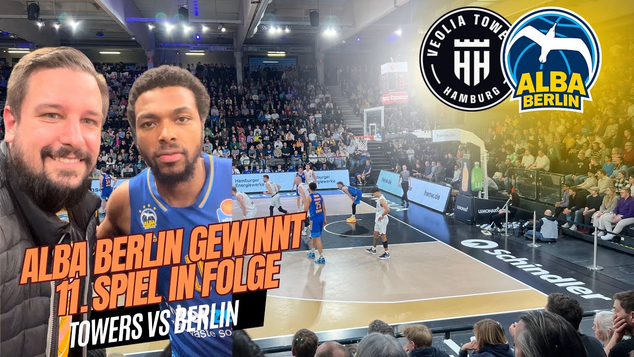 ALBA BEZWINGT DIE  HAMBURG TOWERS UND SIEGT IM 11. SPIEL!  / Alba vs. Towers / FANPRIMUS STADIONVLOG