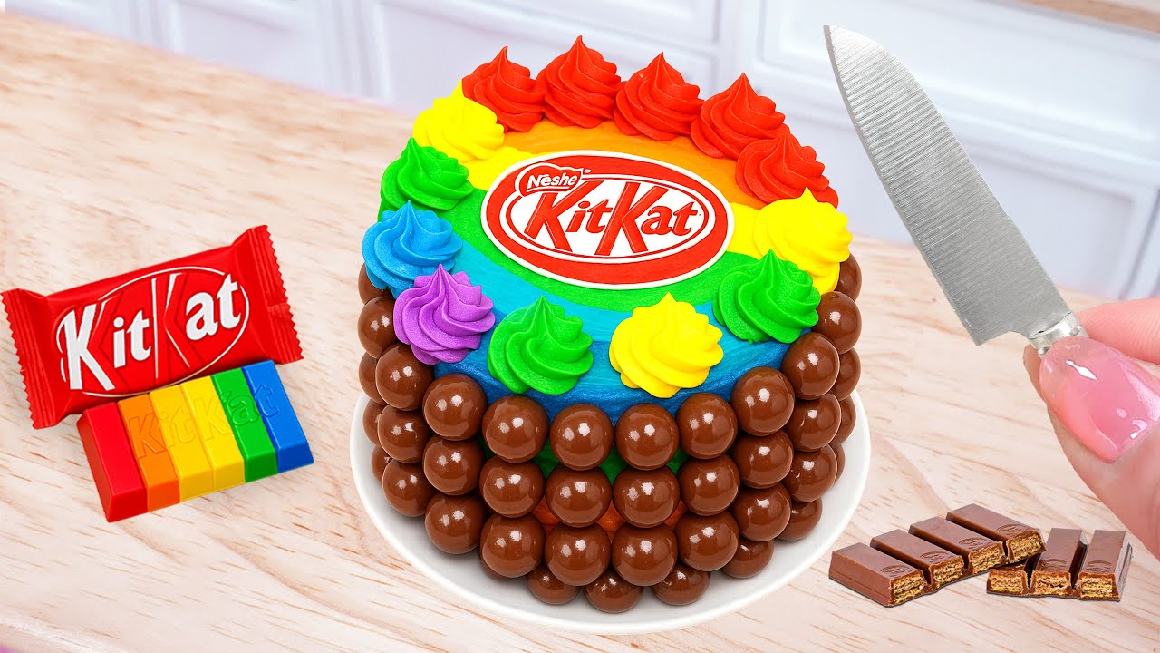 Как приготовить мини-пирожные с радужным шоколадом 🍫🌈 | Вкусная выпечка своими руками | Милые мин...