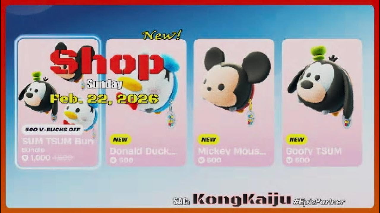 NEW Disney TSUM TSUM, Take Me Thru Dere, Eggbreakers | Fortnite Shop Feb. 22, 2026