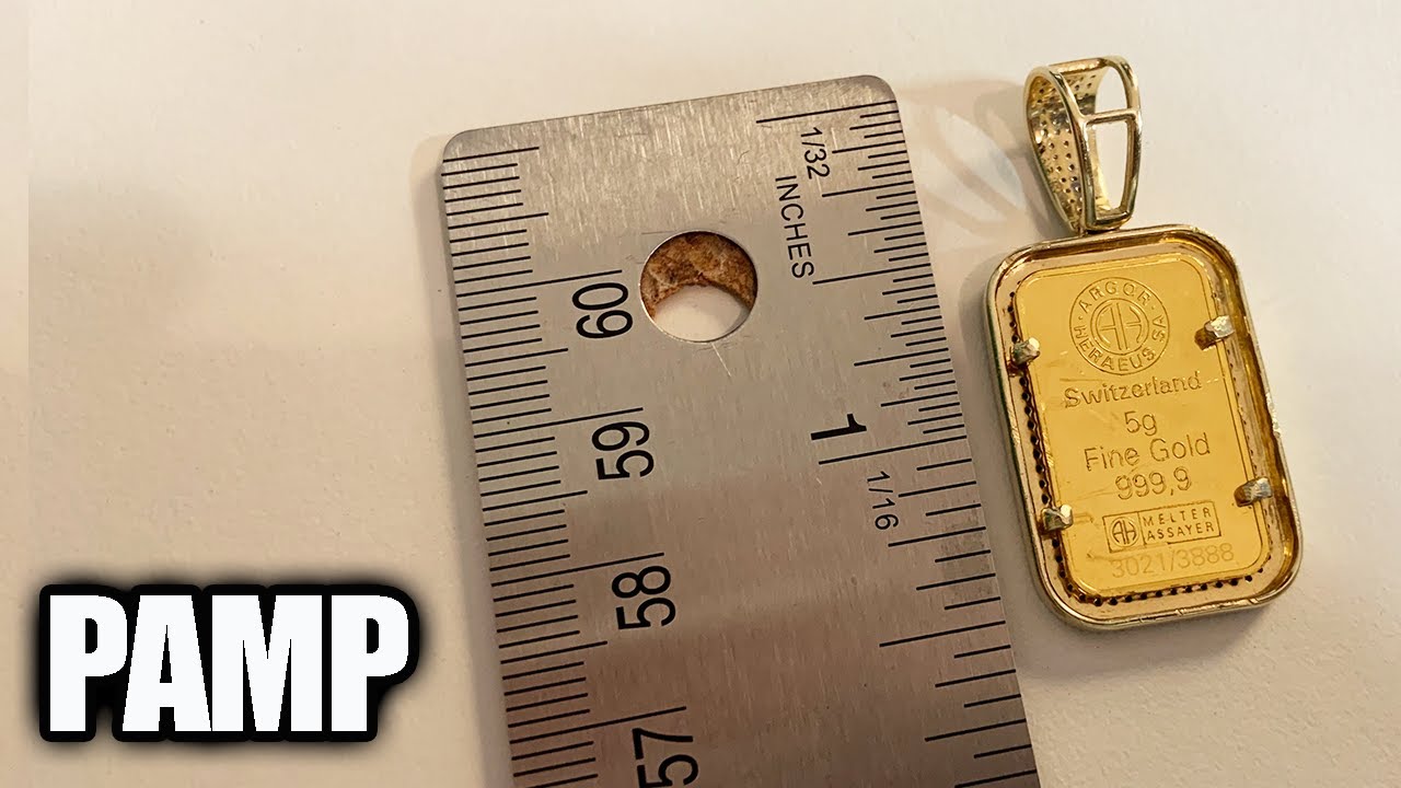 Обзор подвески PAMP Gold Bar Frame Size — 10 грамм Suisse 24K