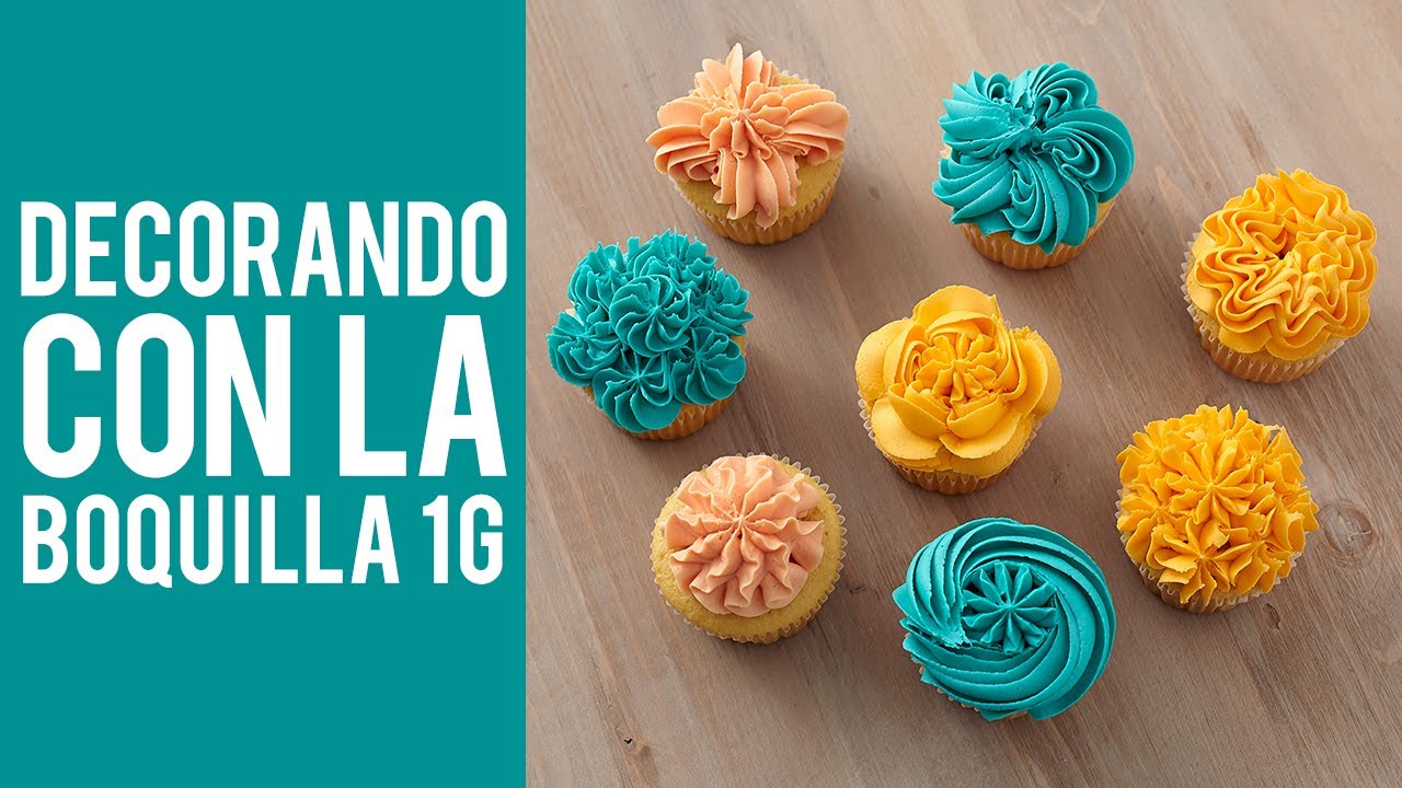 C&oacute;mo decorar cupcakes con la boquilla 1G