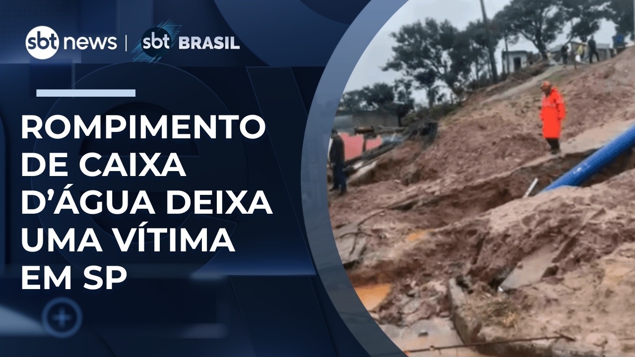 Rompimento de caixa d’água deixa uma vítima e interdita 30 casas em Mairiporã (SP) | #SBTBrasil