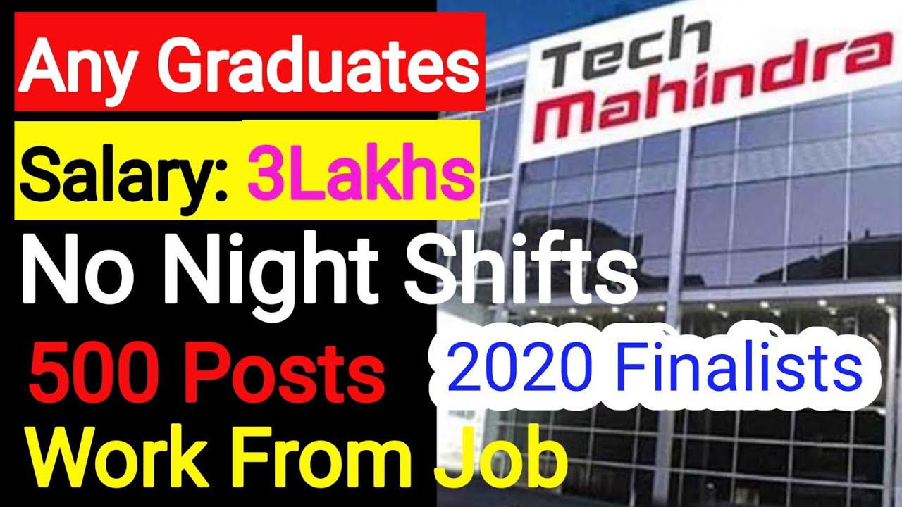 Tech Mahindra Recruitment For Freshers 2022 | Work From Home Jobs | Jobs For Freshers | TechMahindra