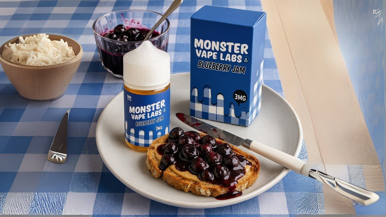 Blueberry Butter Toast | Monster Vape Labs Blueberry Jam by Creativlabz