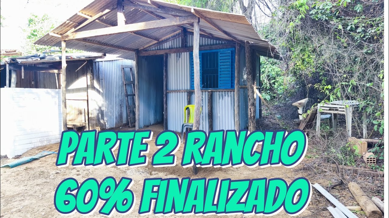 Construindo Rancho de madeira e telha na beira do rio mata fechada parte 2 