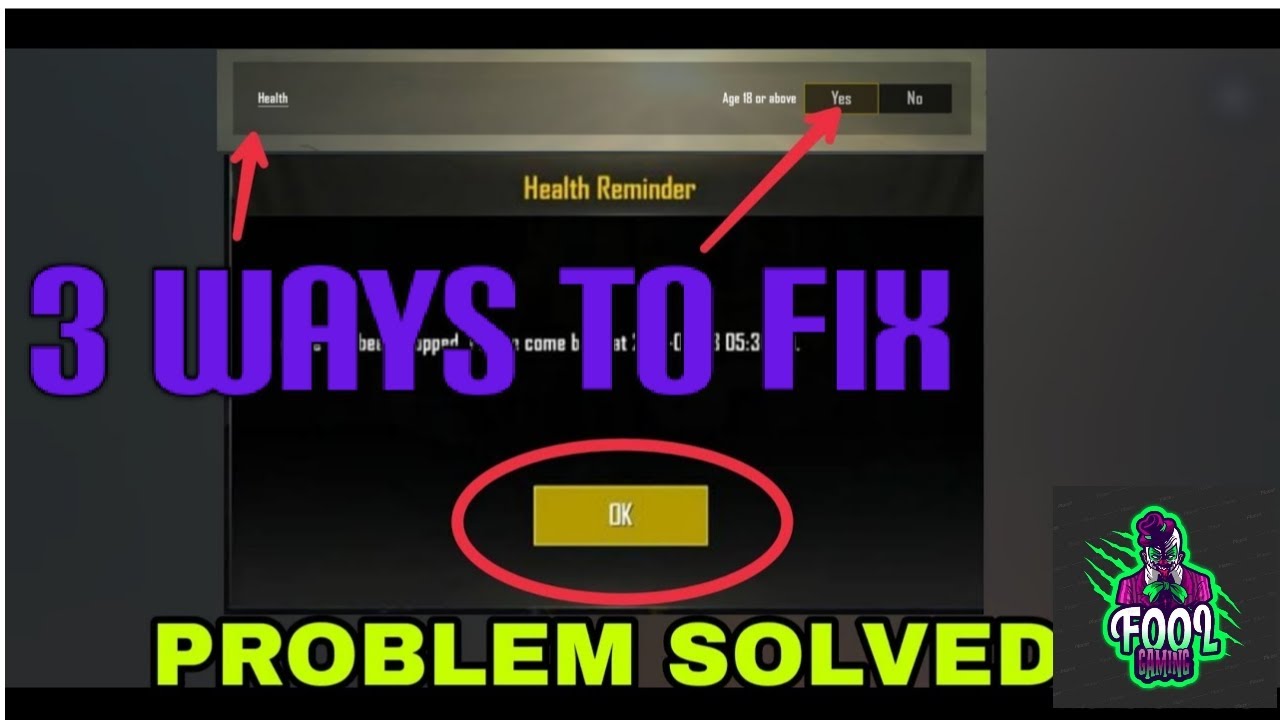 How To Fix Gameplay Management System Pubg Mobile Removed Health Reminder Problem | PUBG MOBILE