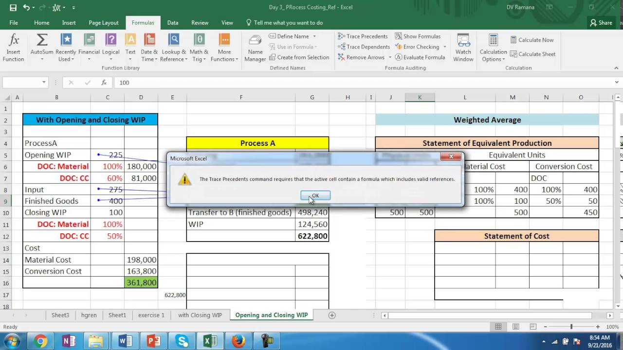 Process Costing with Opening and Closing WIP_Weighted Average Method