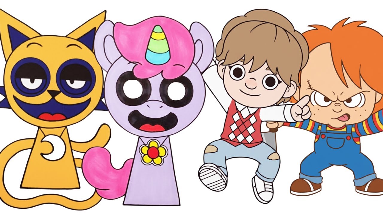 How to Draw 4 Different Types of Cartoon Character for Beginners Step by step