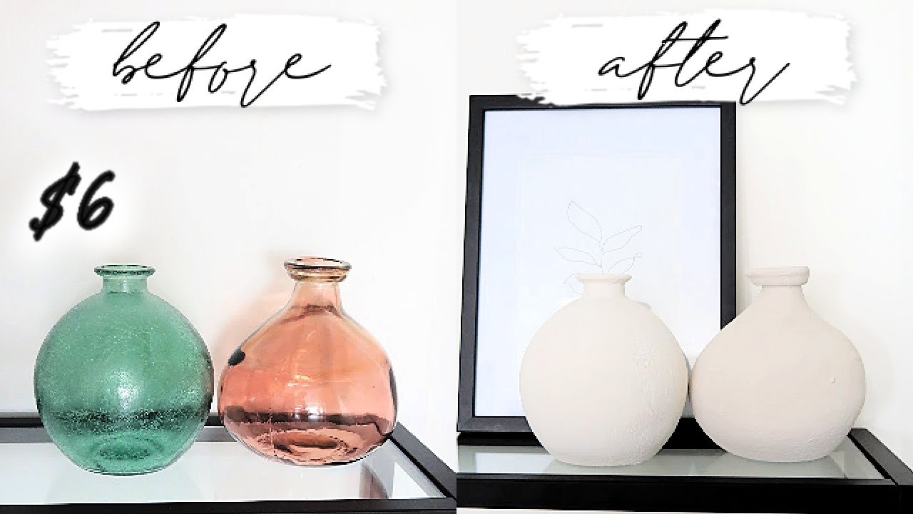 HOW TO DIY STONE TEXTURED VASES  *Relaxing*