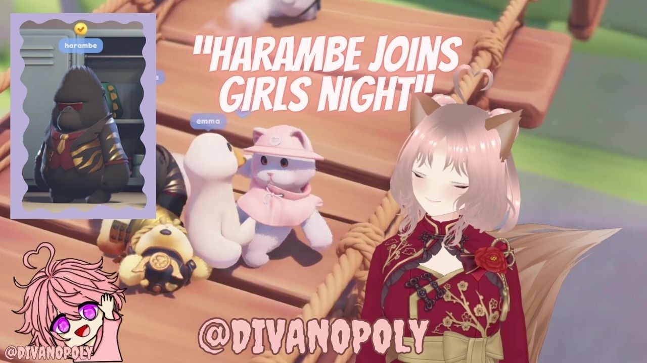 Harambe Joins Girls Night🦍|| Divanopoly Plays Party Animals