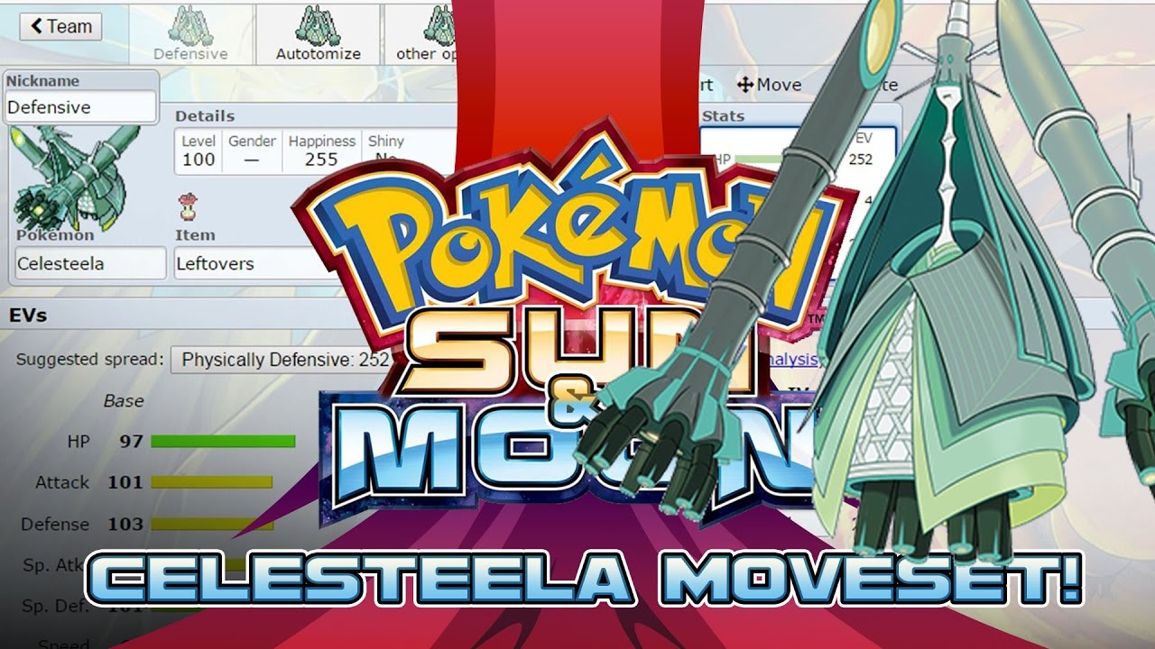 Celesteela Moveset Guide! How to use Celesteela! Pokemon Sun and Moon! w/ PokeaimMD!