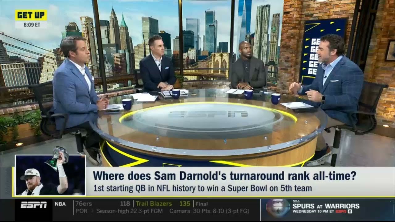 GET UP | ESPN crew rank Sam Darnold at QB All Time after Seahawks win Super Bowl