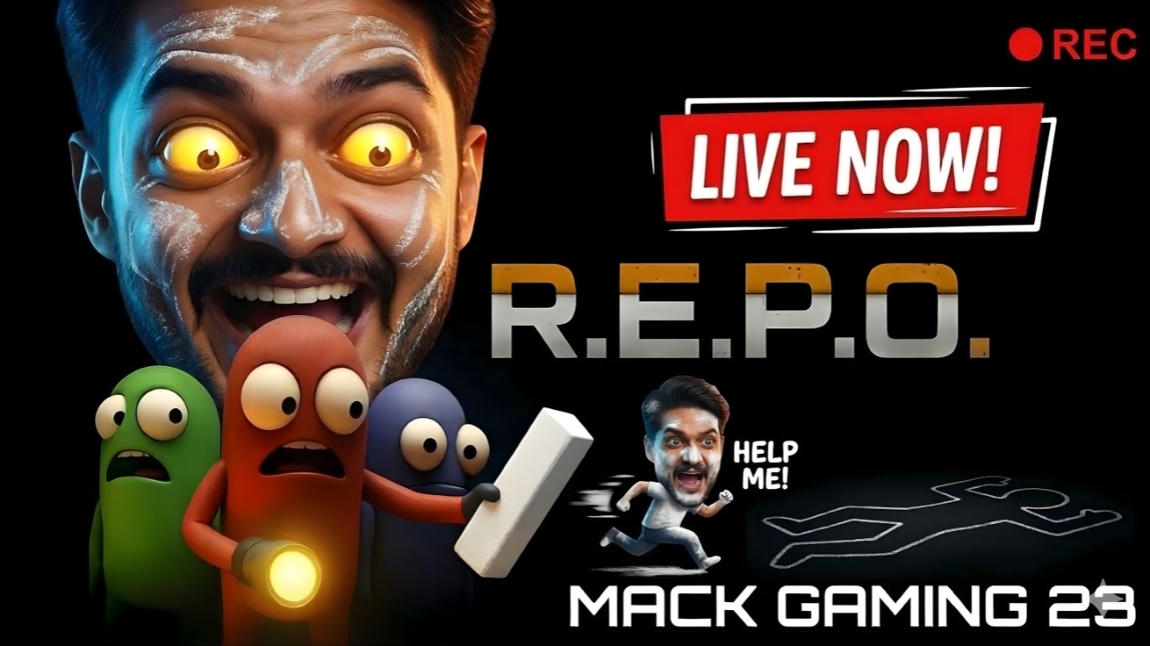 R.E.P.O. Khelte Hue HALAT KHARAB! 😂 Bhaago Bhaago 🏃‍♂️💨| Mackgaming23 #repo  #mackgaming23