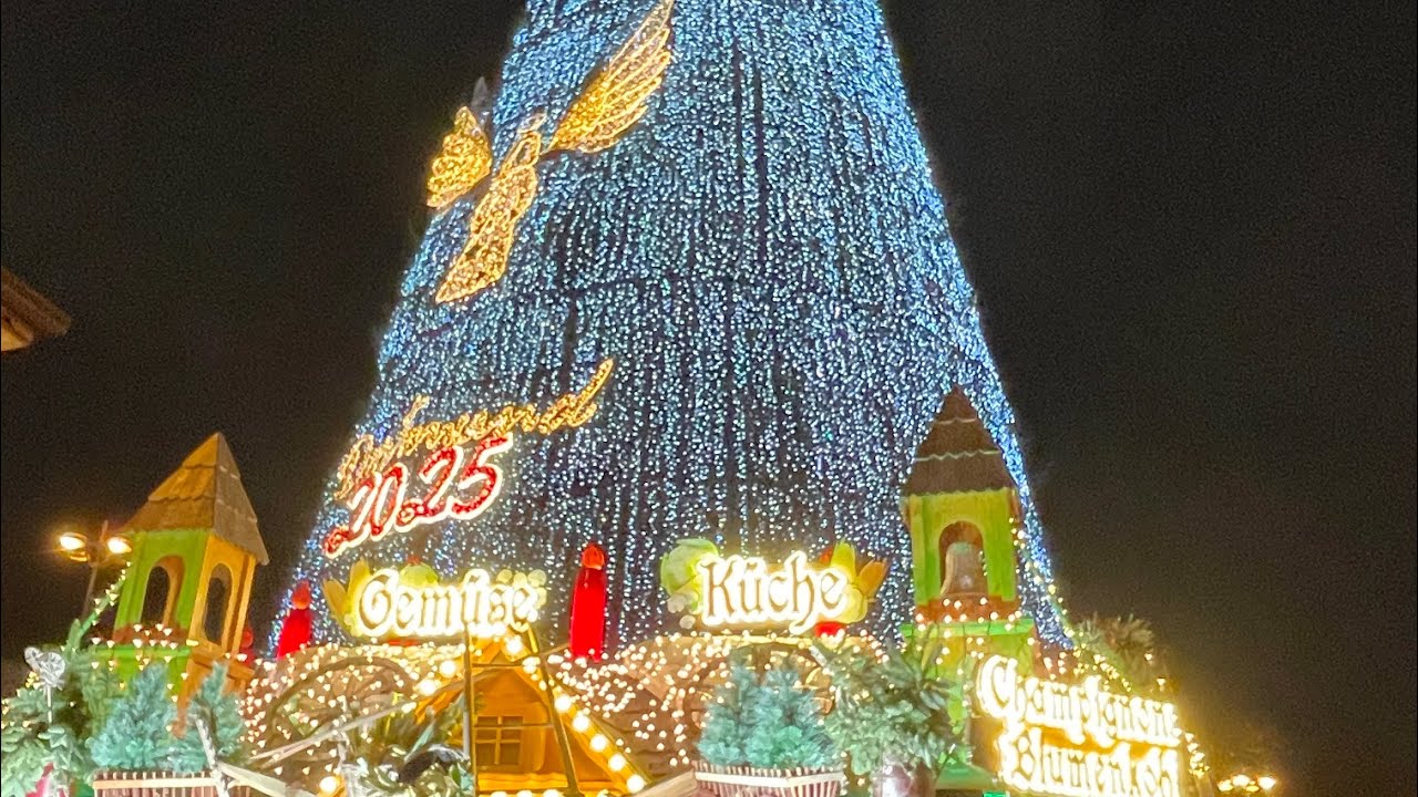The world's largest Christmas tree.Germany,Dortmund.