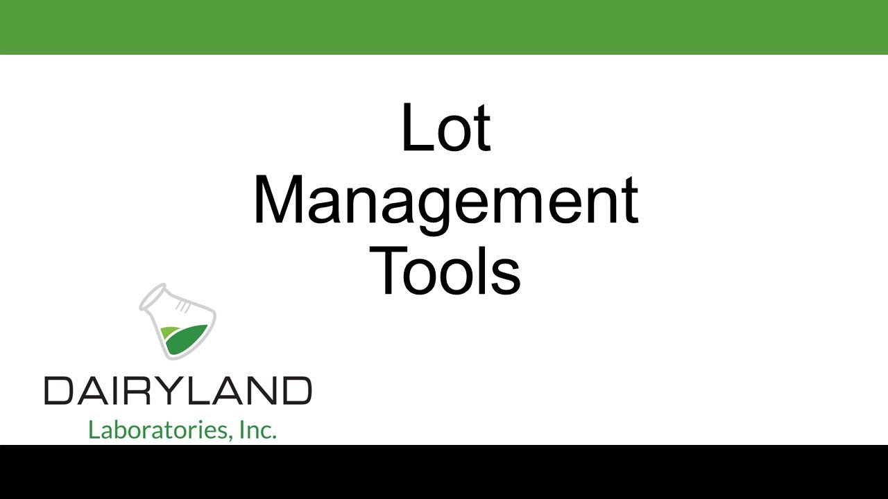 Lot Management Tools