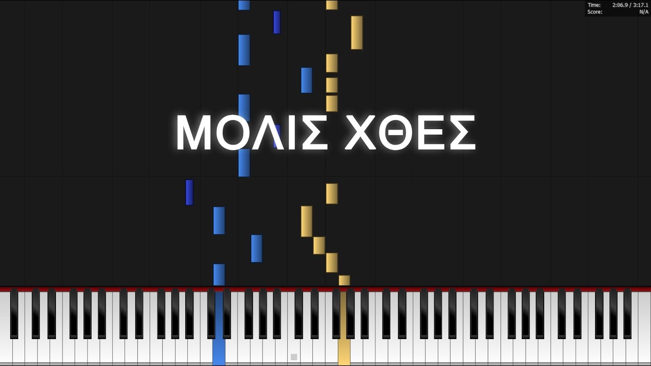 Κωνσταντίνος Αργυρός - Μόλις Χθες - Piano tutorial