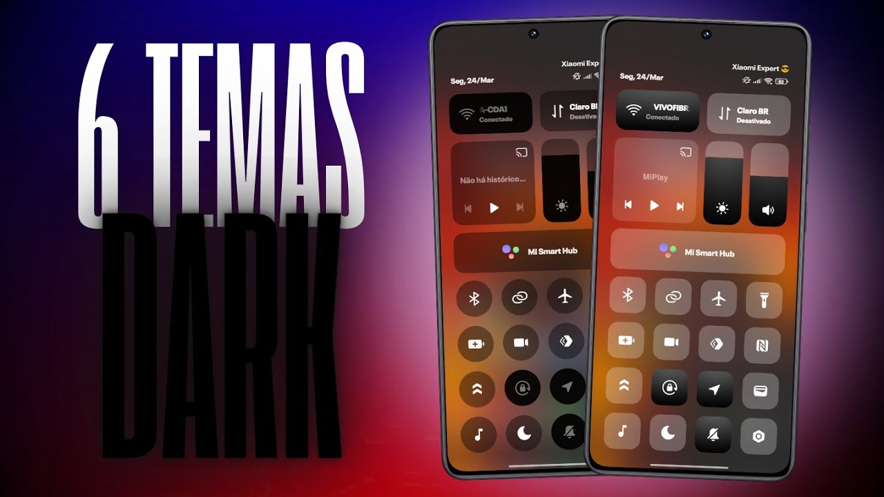 TOP 6 TEMAS DARK PARA O CENTRO DE CONTROLE