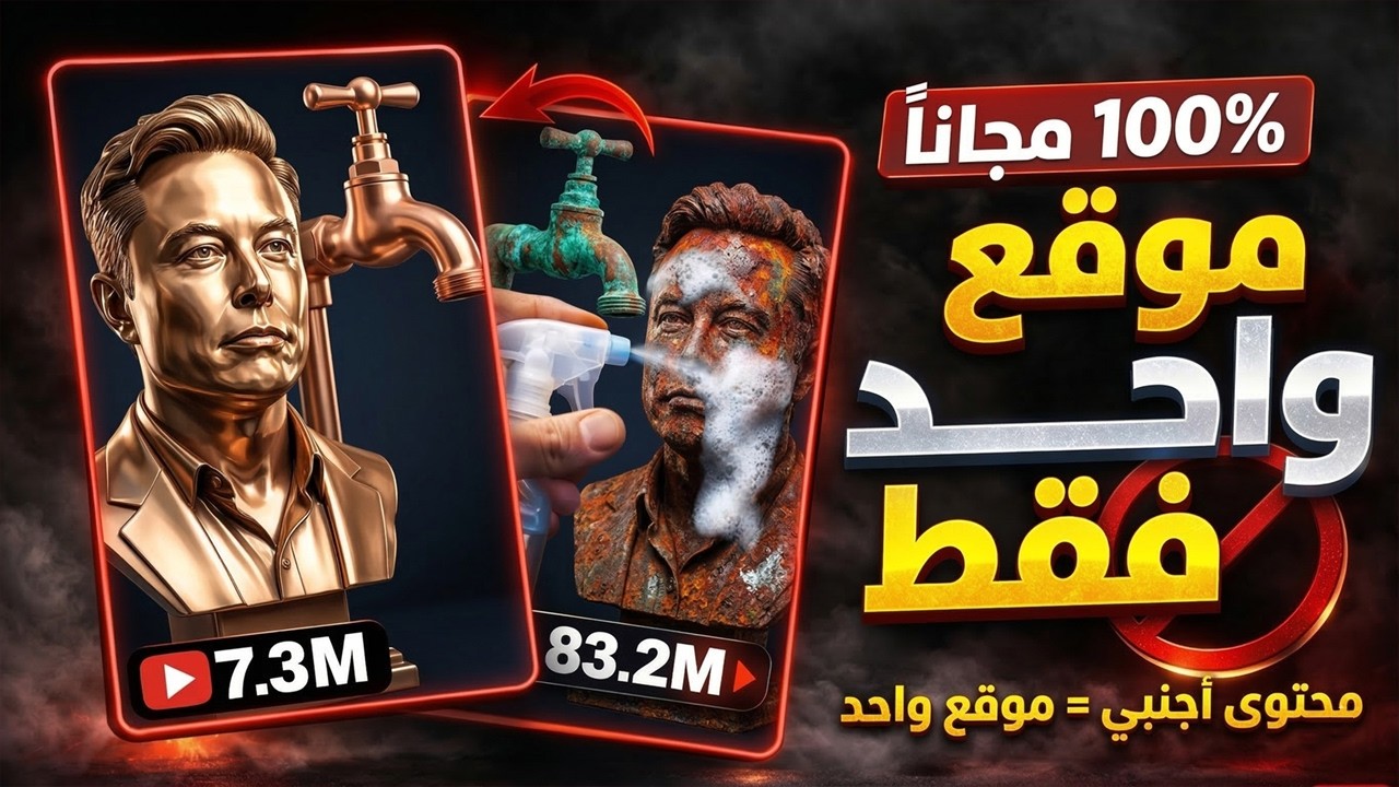 محتوى أجنبي يحقق ملايين 💸 كل المنصات (تيك توك، يوتيوب، ريلز) | عمل فيديو بالذكاء الاصطناعي مجانا