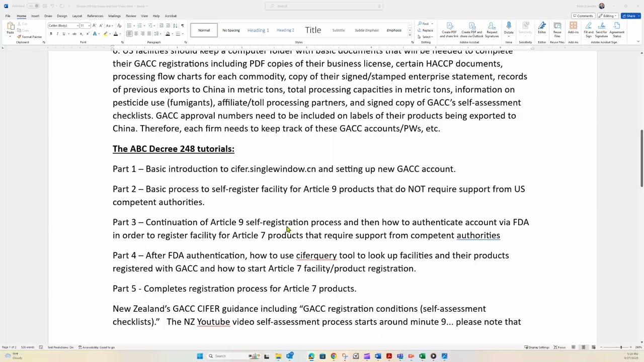 Decree 248 Registration: Part 1