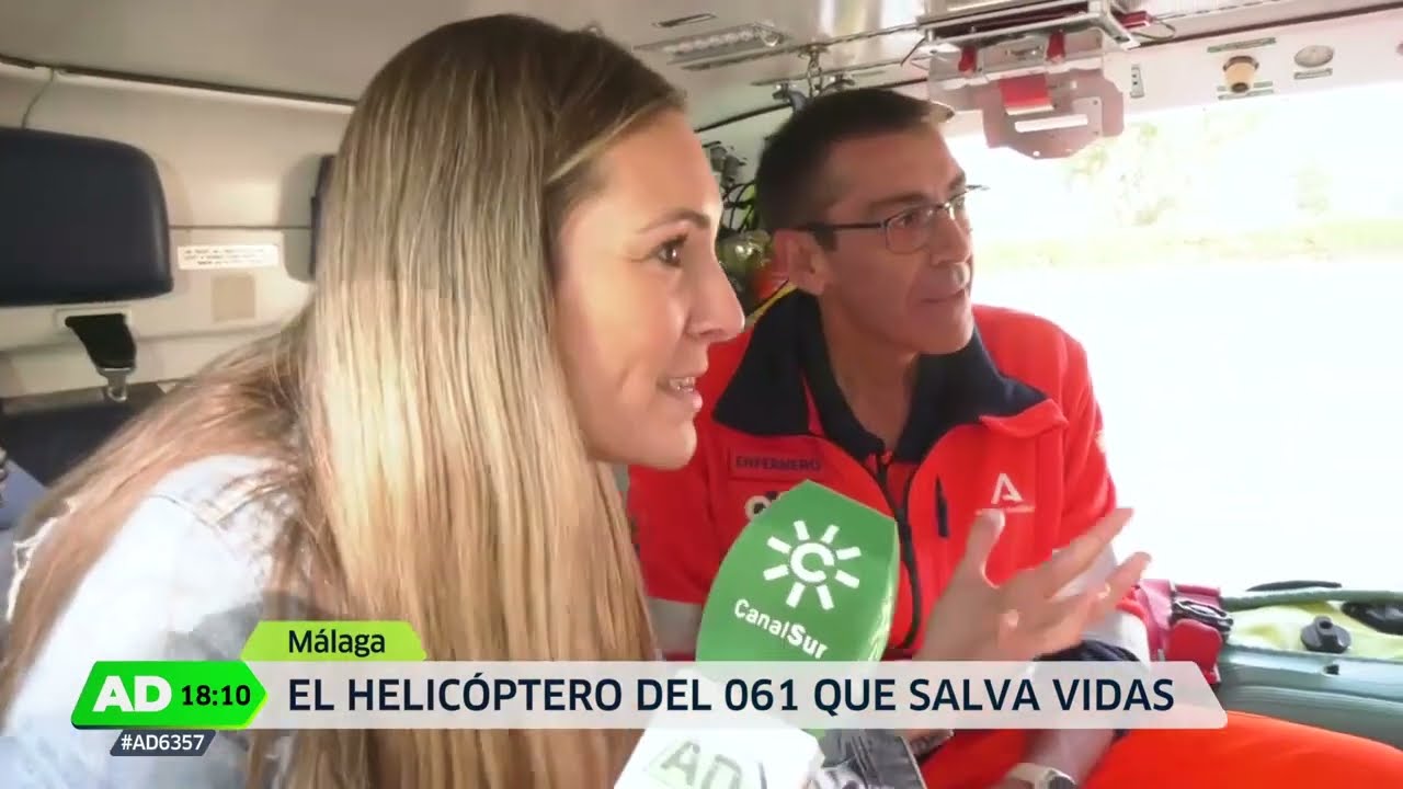 Reportaje del programa de Canal Sur Andalucía Directo sobre el helicóptero 061 de Málaga