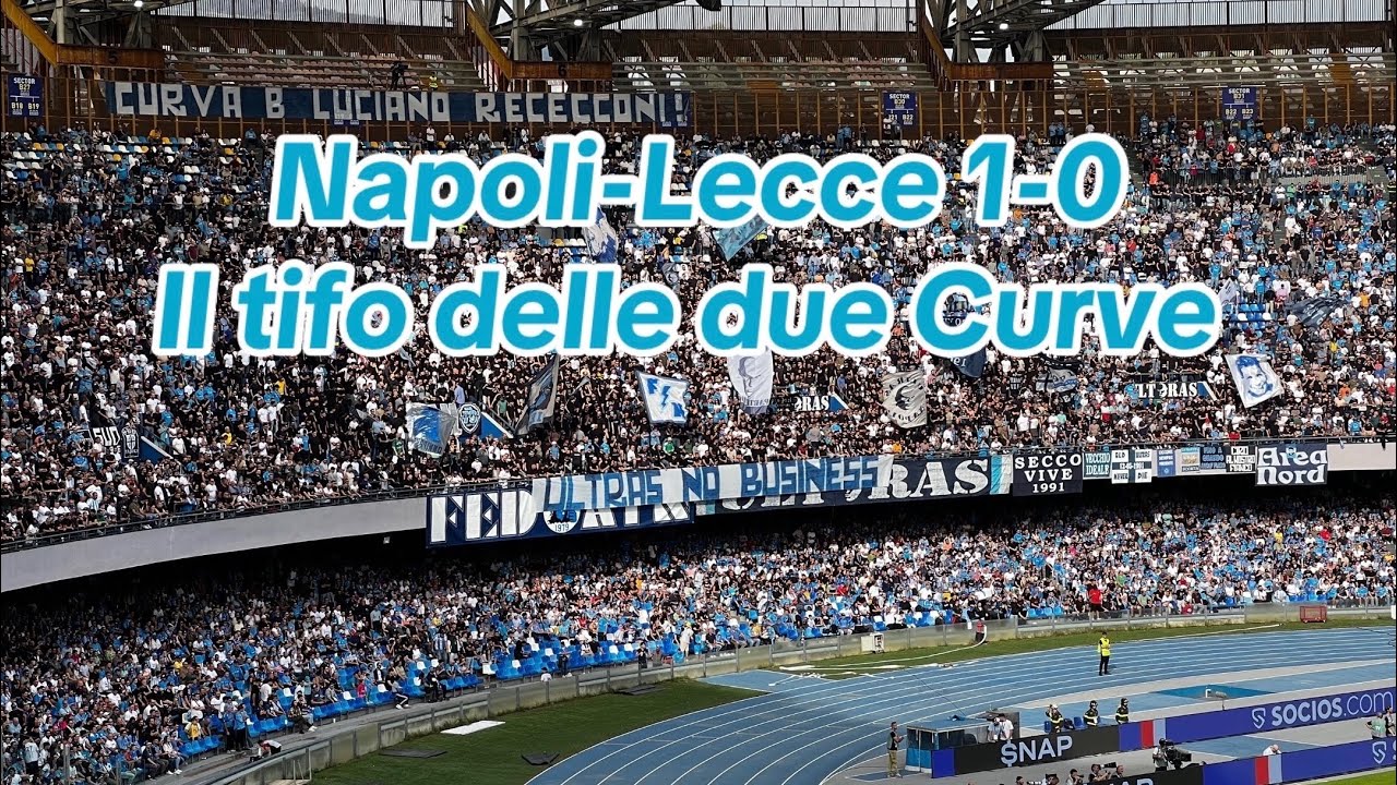 Napoli-Lecce 1-0 il tifo delle due Curve 26/10/24 4K