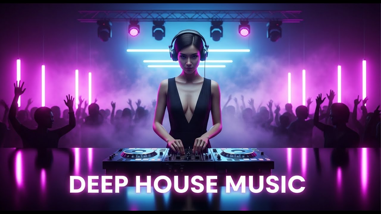 Deep House Bass Lights Free Music 🌈 Deep Bass House Beats for Party Nights and Energy