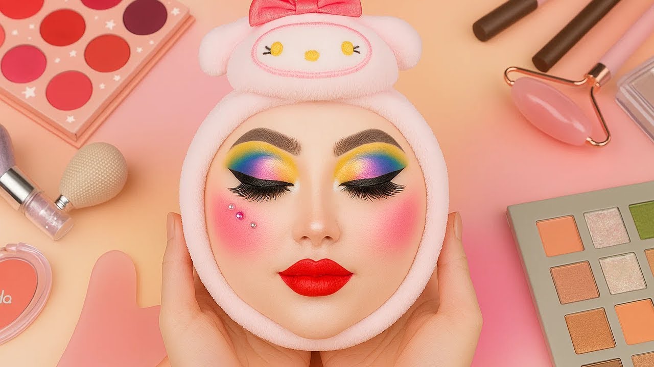 Satisfying Makeup ASMR on Watermelon #38