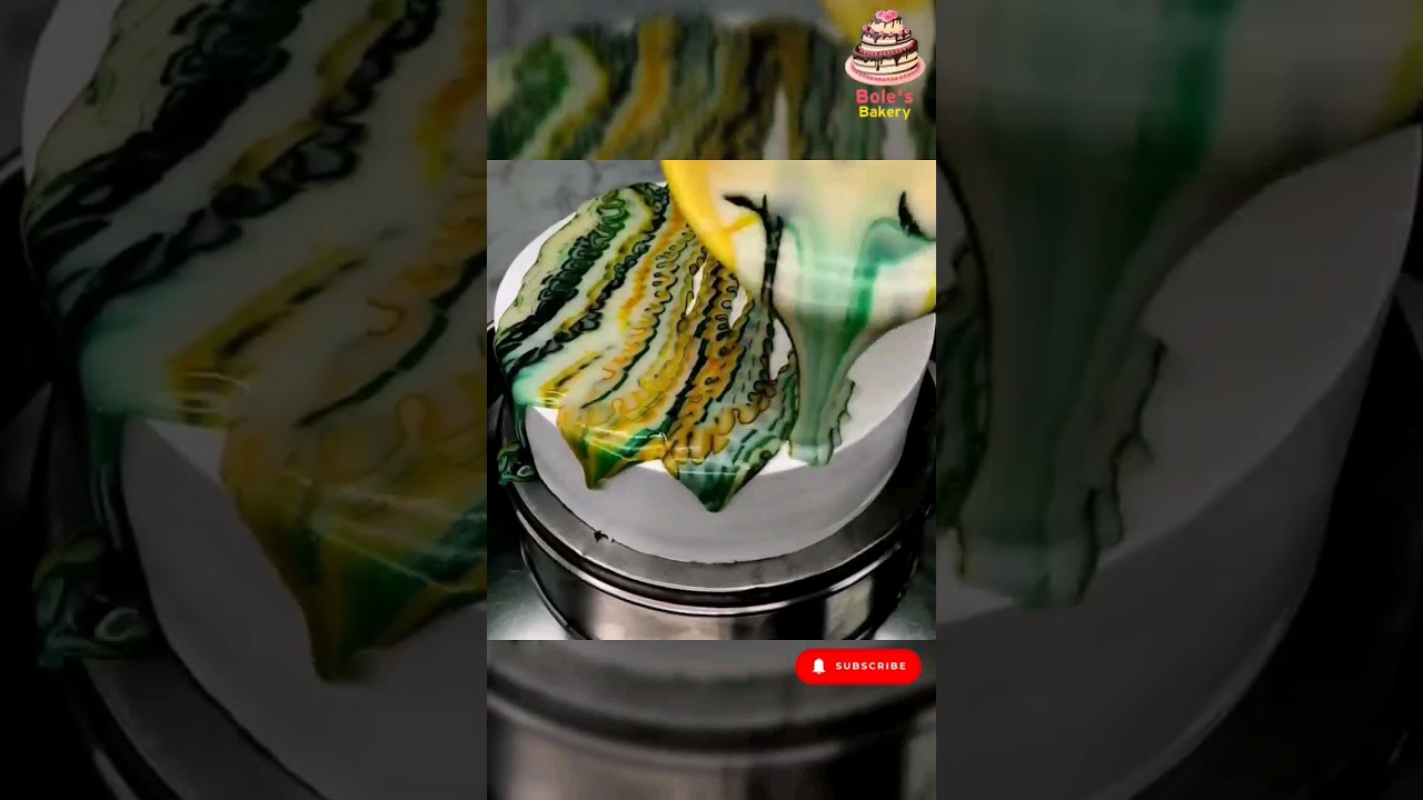 Making of chocolate mirror glaze cake #shorts