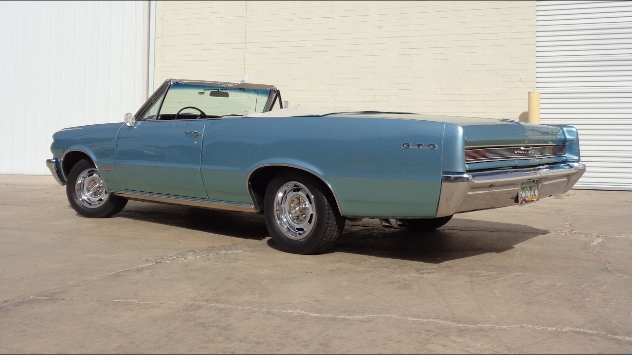 1964 Pontiac GTO Convertible 389 4 Speed in Teal & Ride on My Car Story with Lou Costabile