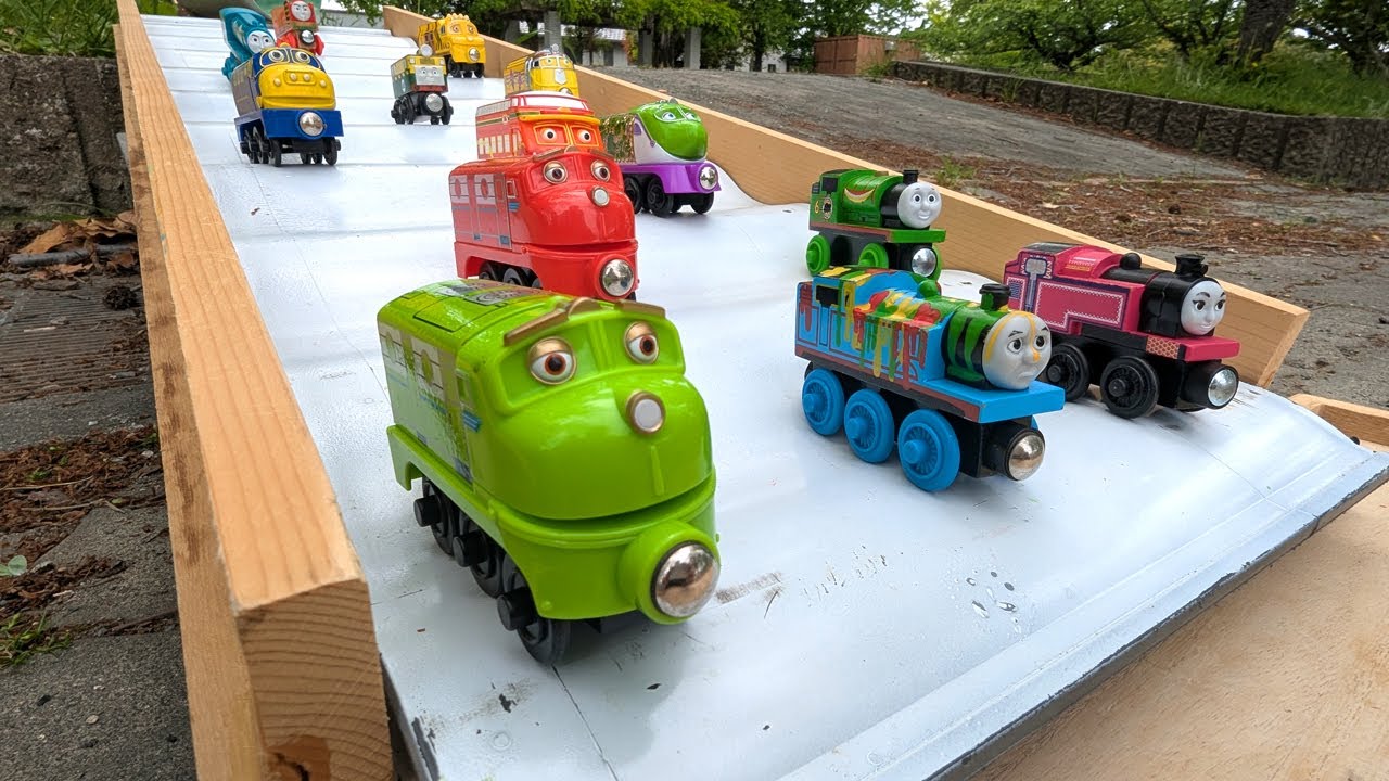 Chuggington & Thomas Wooden. Handmade Slide Race