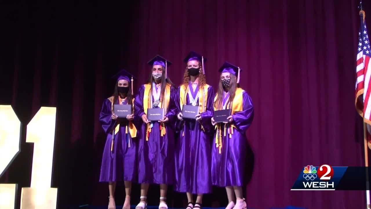 Winter Springs High School hosts graduation ceremony for 4 softball players who missed event for ...