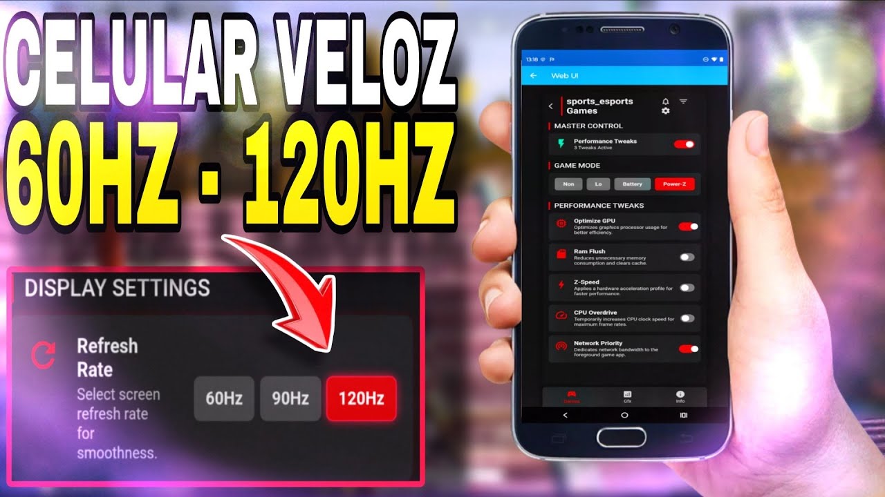 MEGA OTIMIZAÇÃO PARA CELULAR RACO! MAIS OTIMIZAÇÃO E MAIS FPS ESTAVEL (60HZ - 120HZ) GFX TOOLS ✔