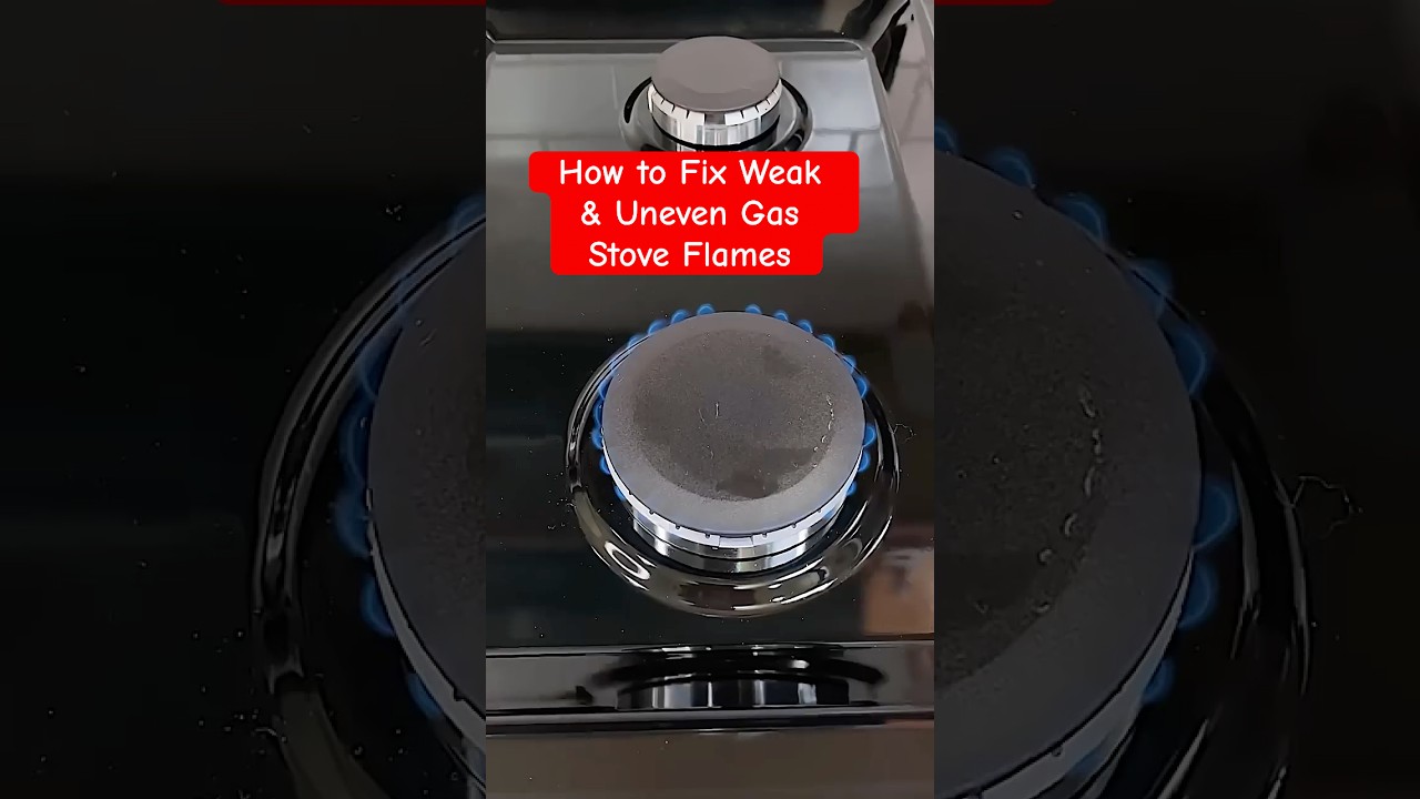 Easily Fix Weak & Uneven Gas Stove Burner Flames #summeronshorts #gasstoverepair