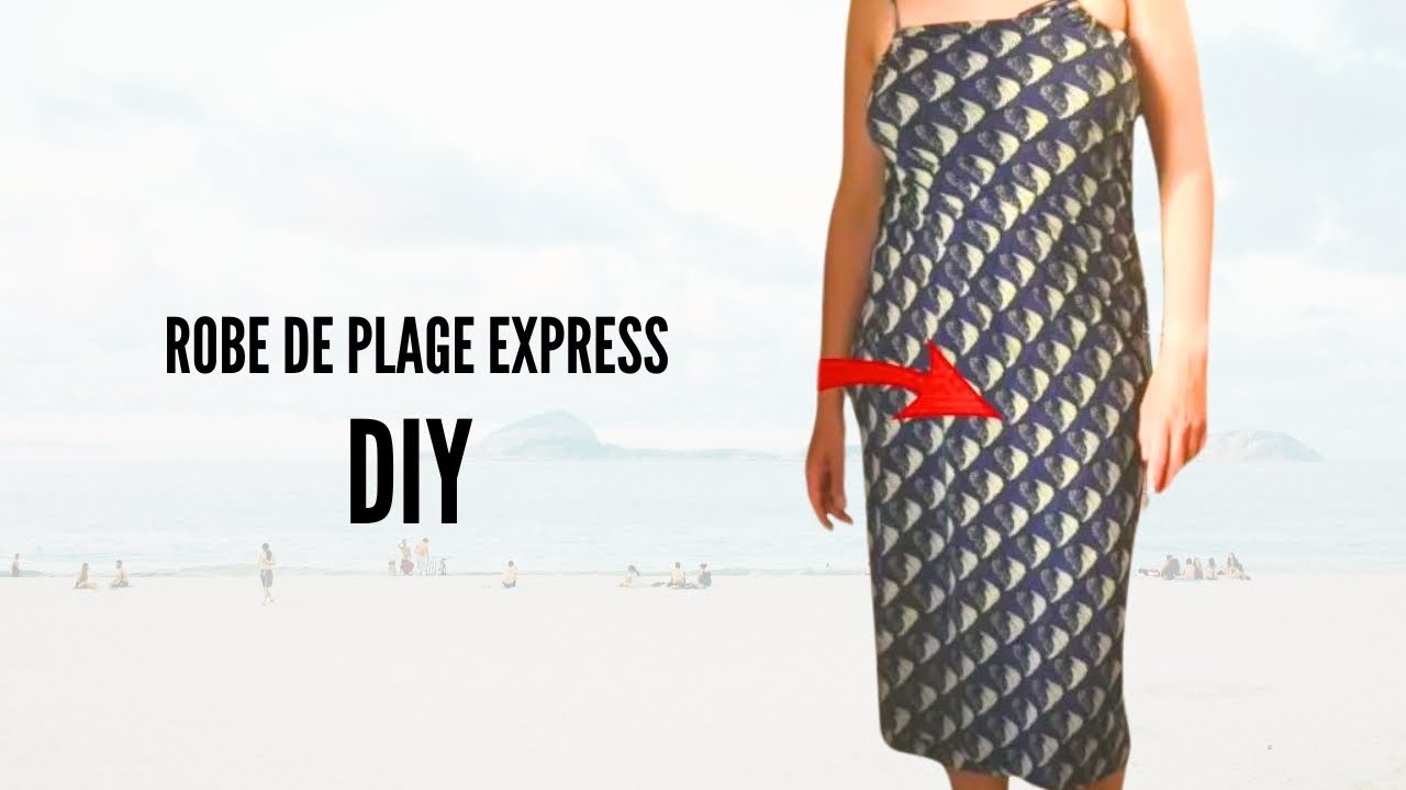 Coudre une robe de plage sans patron. DIY très facile et rapide.