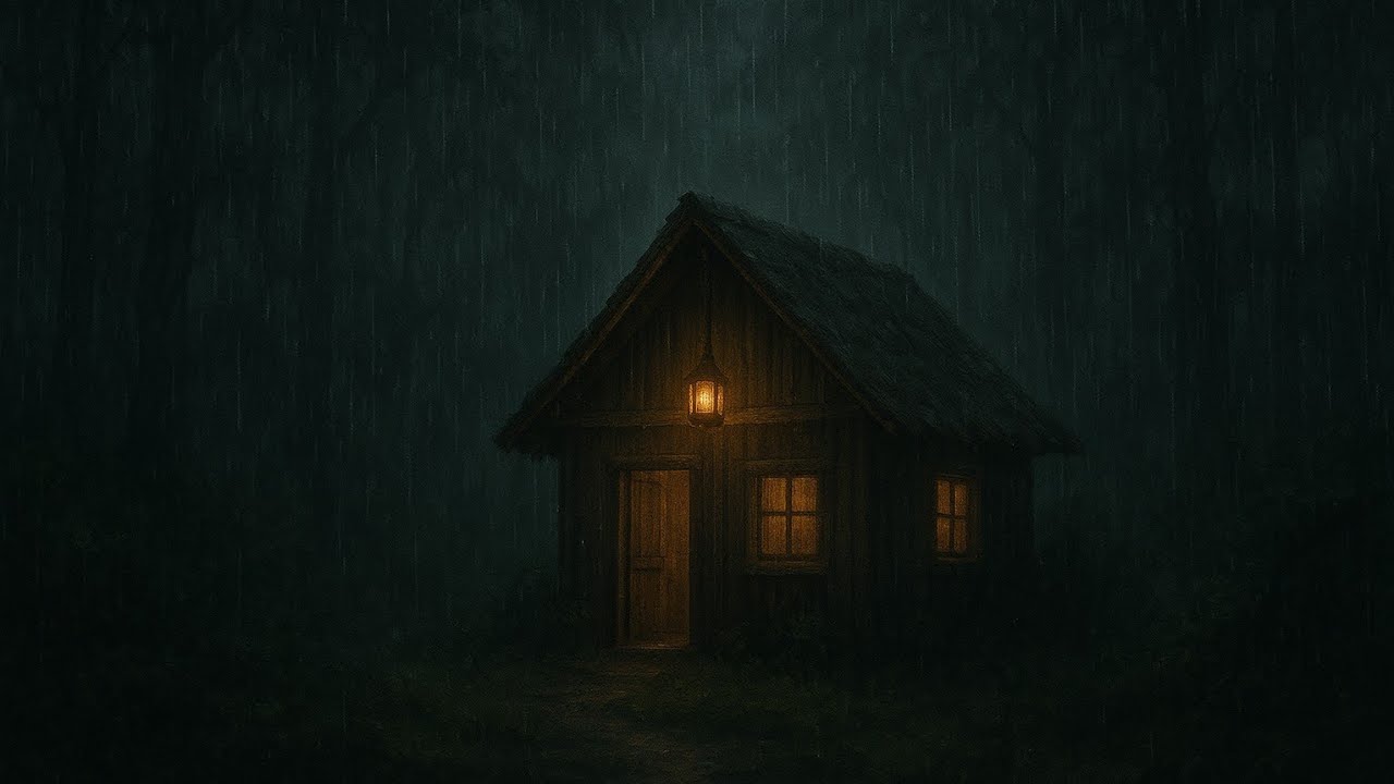 🔴 ASMR SOUND RAIN 🔴 Cabin Beneath The Curtain Of Rain