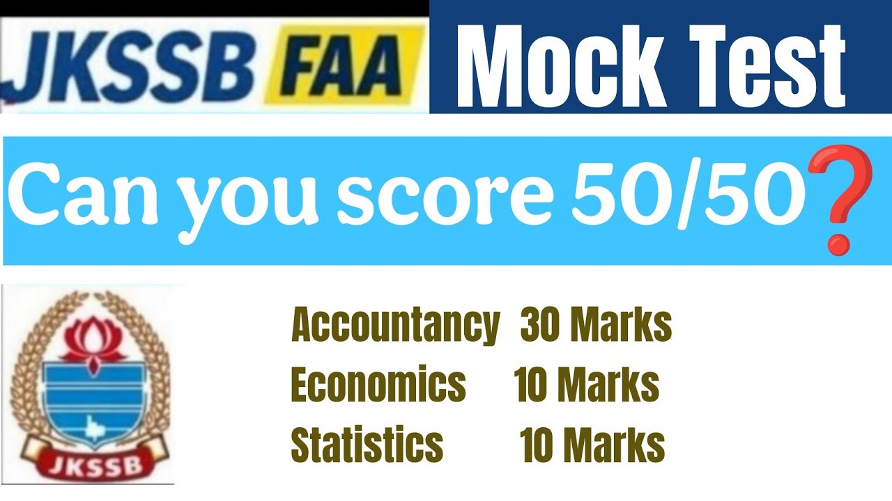 JKSSB FAA Full Mock Test | Full length Mock Test  | FAA Test Series  | JKSSB FAA 2026
