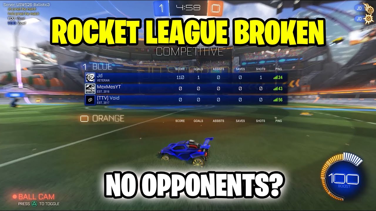 ROCKET LEAGUE RANKED MATCH WITHOUT OPPONENTS