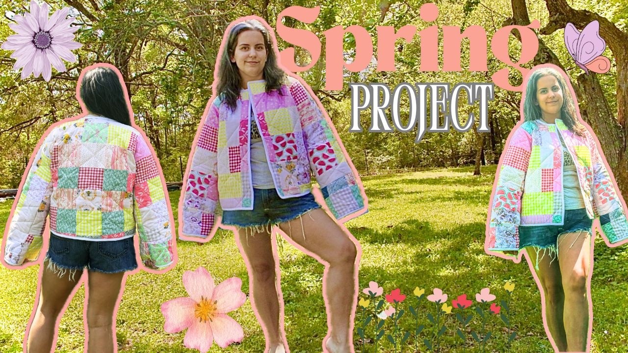 How to Make A Quilted Jacket for beginners #scrapfabric #sewingtutorial #springfashion