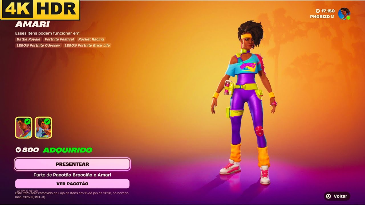 Fortnite Skin Amari [ps5 60fps]