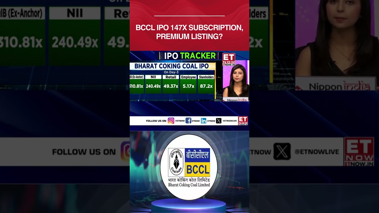 Bharat Coking Coal IPO Sets Records With 147x Subscription, ₹1.14 Lakh Cr Bids #shorts #ipo #bccl