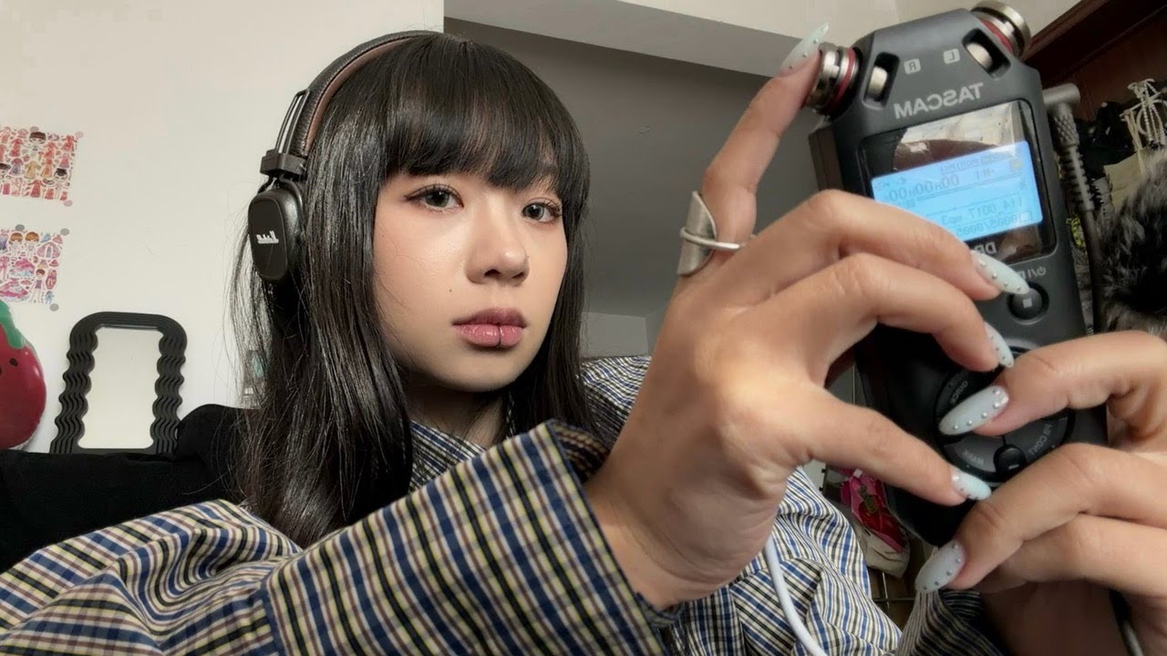 ASMR TINGLY INTENSE TASCAM MIC TRIGGERS | scratching, tapping, brushing, touching, gripping