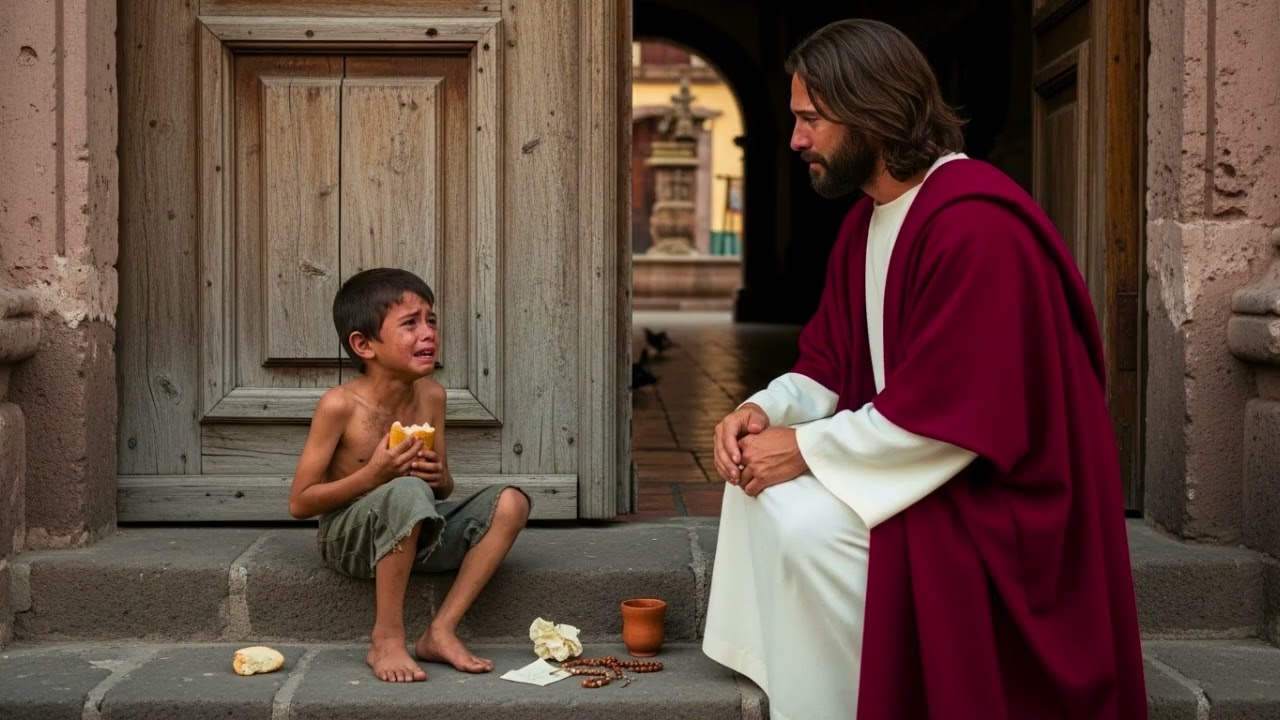 UN NIÑO HAMBRIENTO LLORABA EN LA PUERTA DE UNA IGLESIA… Y JESÚS SE LE APARECIÓ EN SILENCIO