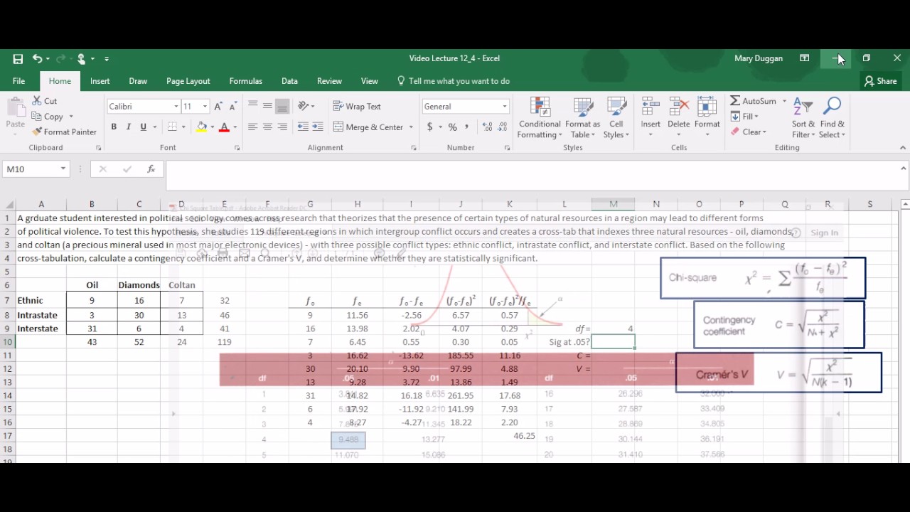 Video Lecture 12 4 Contingency Coefficient and Cramer's V