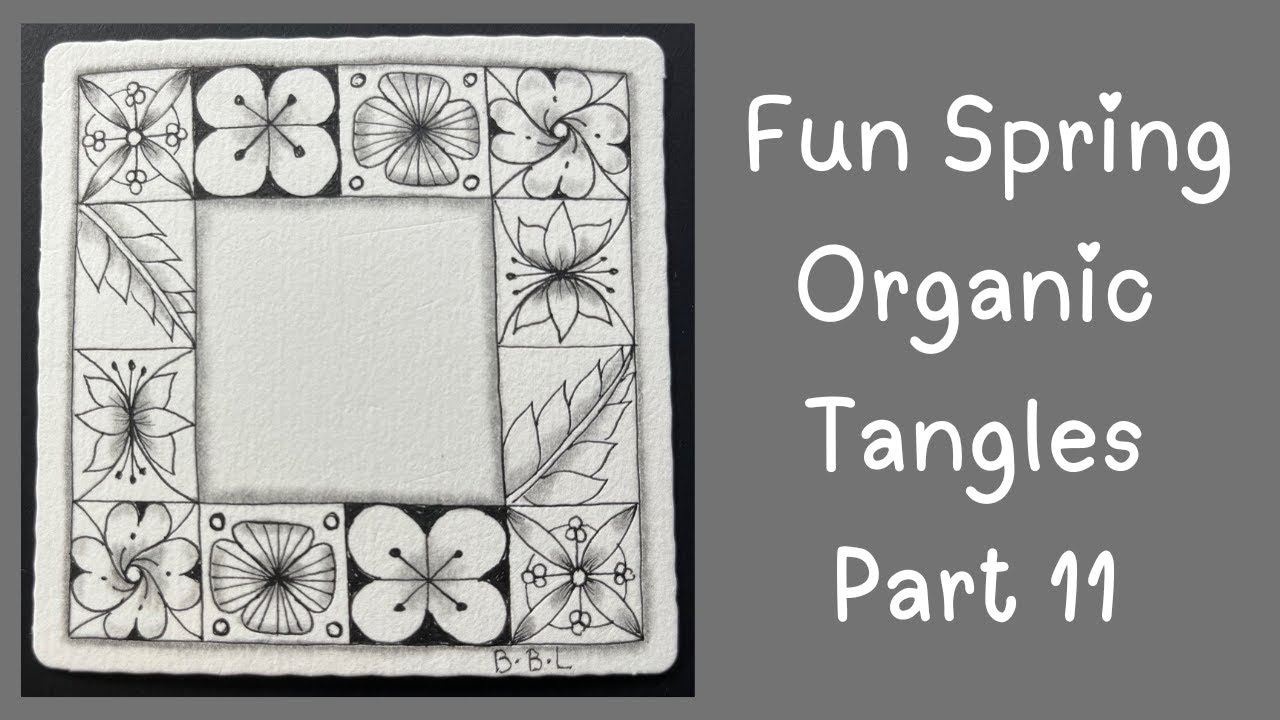 Springtime Organic Patterns Part 11 Florals and Fragments in a Grid