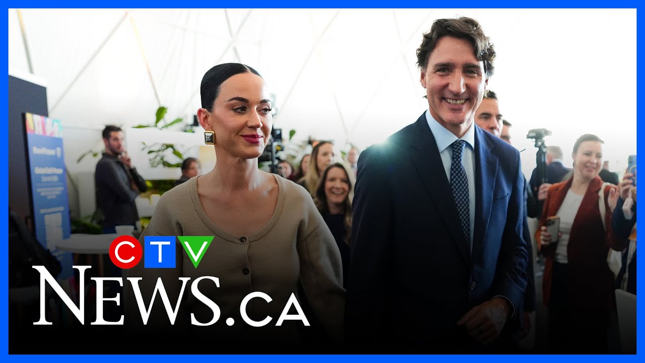 Justin Trudeau and Katy Perry attend World Economic Forum