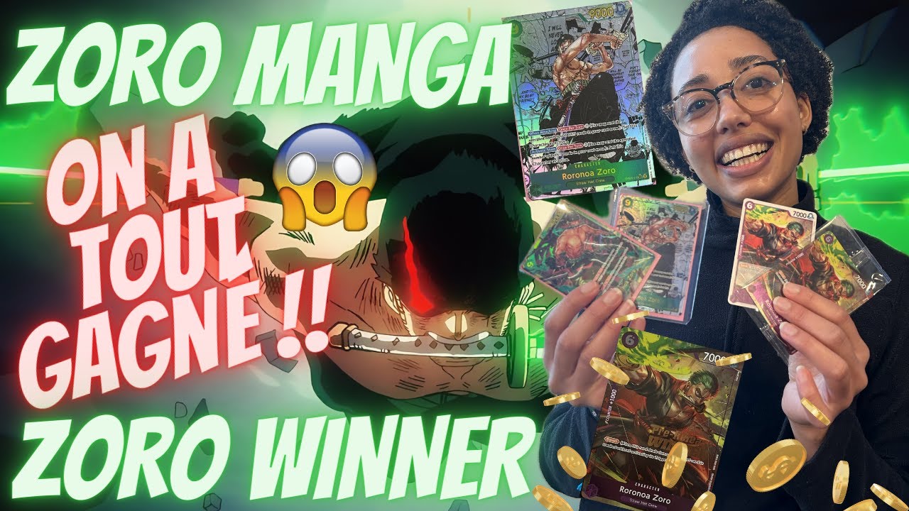 ZORO SECRET ! WINNER !! MANGA !!!! BRAQUAGE TOTAL A L'AVANT PREMIERE OP06 ONE PIECE CARDGAME !