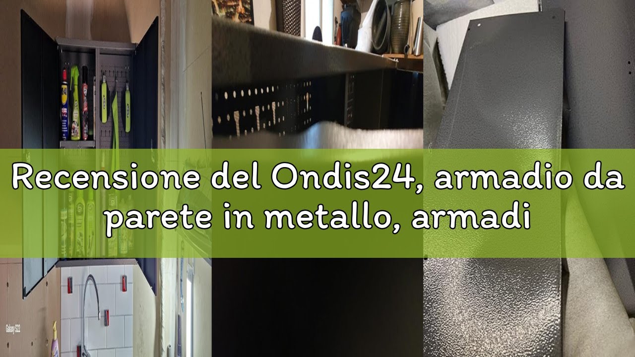 Recensione del Ondis24, armadio da parete in metallo, armadio per utensili chiudibile, grigio nero,